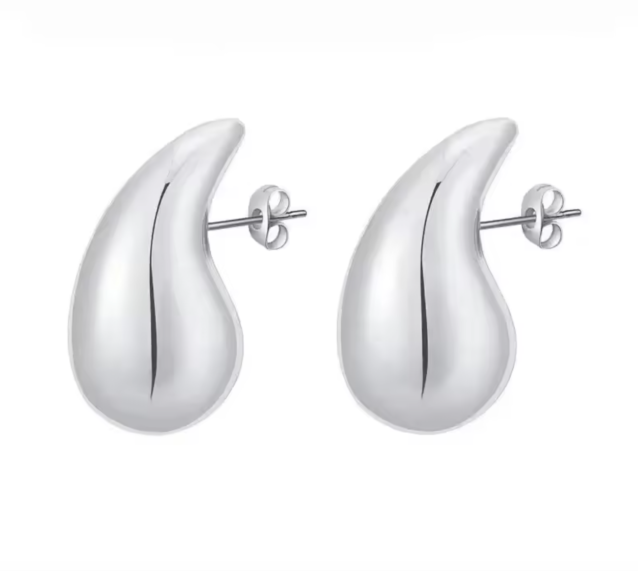 925 Sterling Silver Gold-Plated Teardrop Earrings