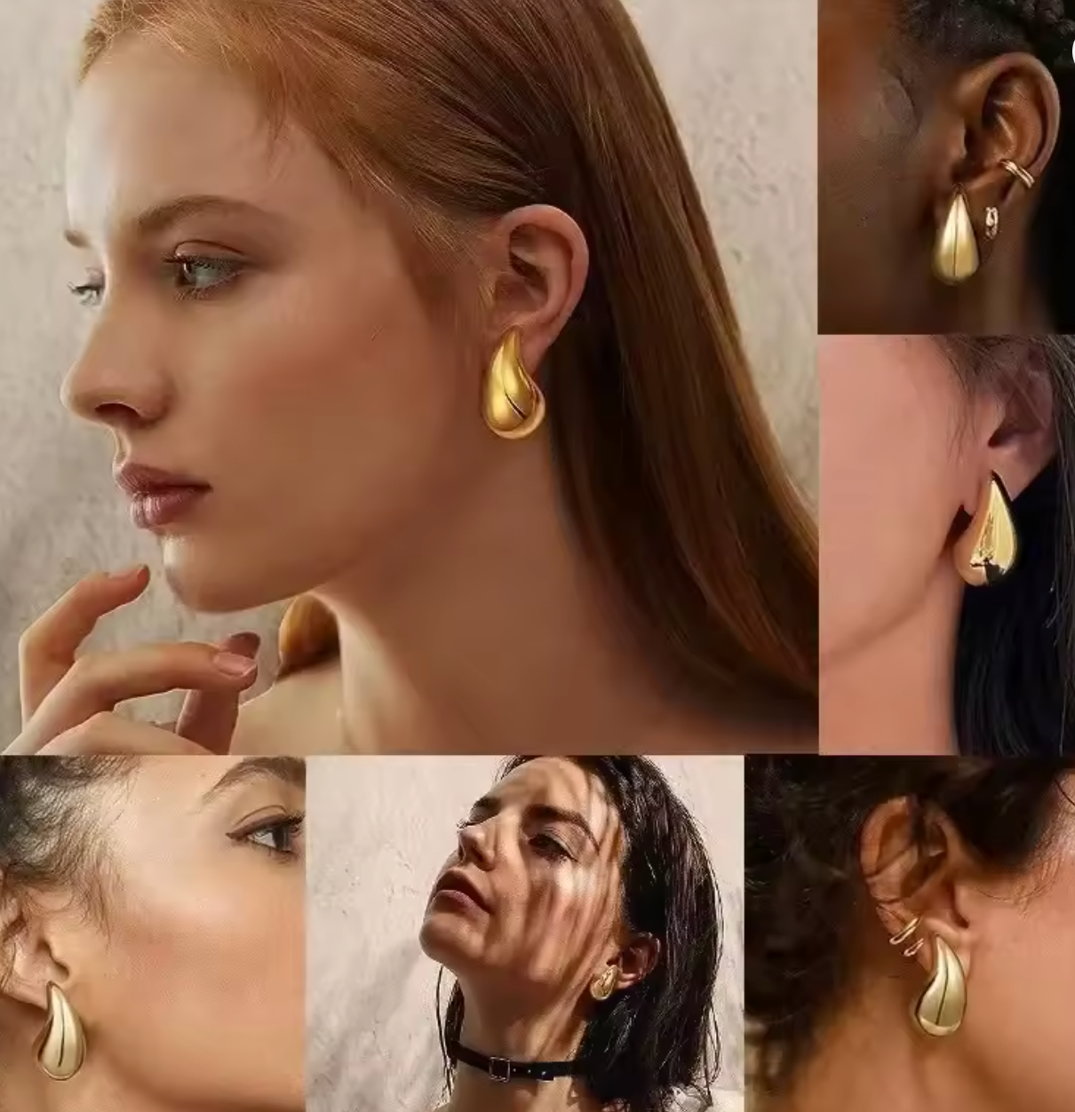 925 Sterling Silver Gold-Plated Teardrop Earrings