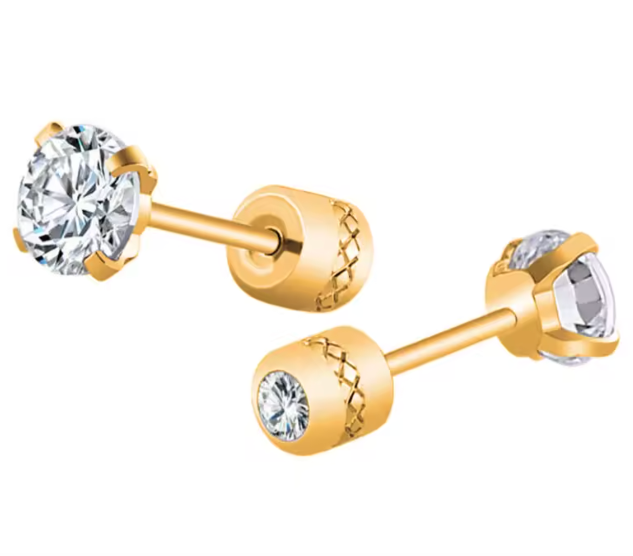 Stainless Steel Crystal Stud Earrings
