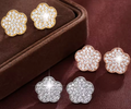 Elegant White Zircon Stud Earrings