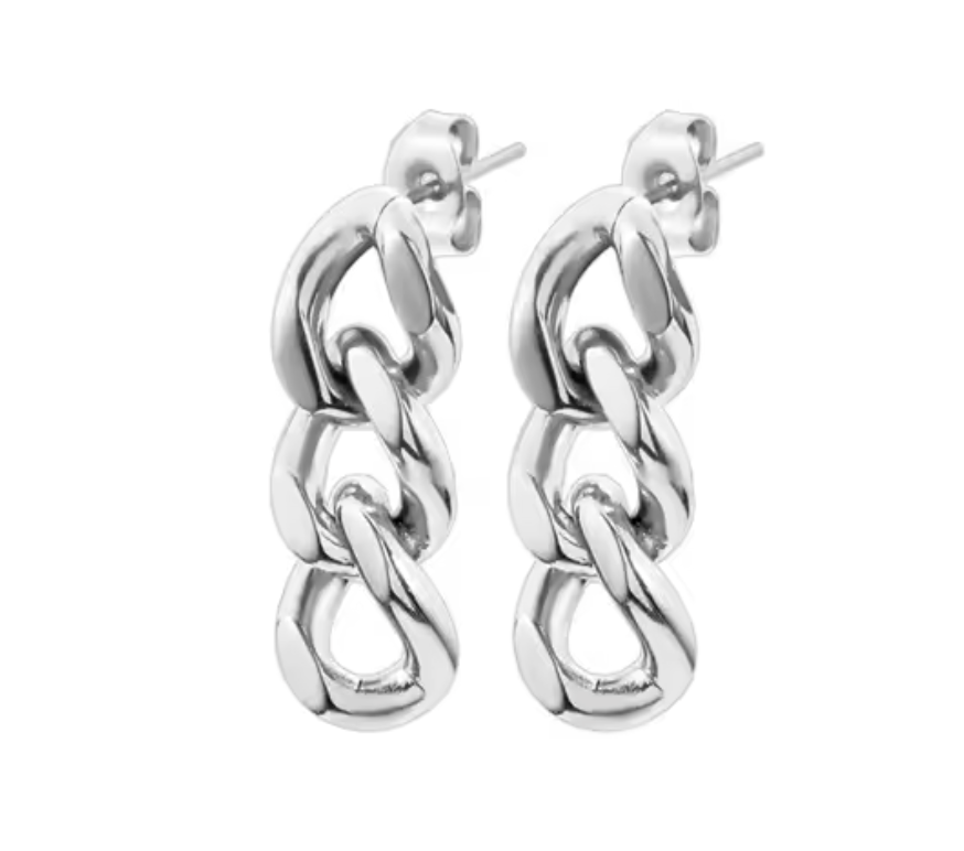 Punk Cuban Link Chain Dangle Earrings